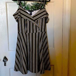 NWT: Stripe Off the Shoulder Dress